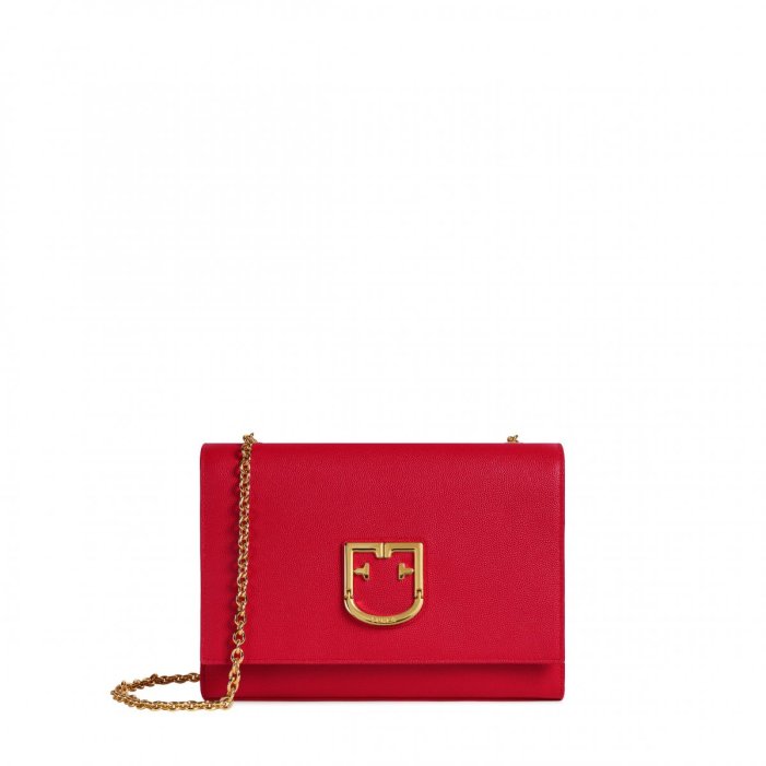 FURLA kabelka VIVA S POCHETTE v cervenej farbe