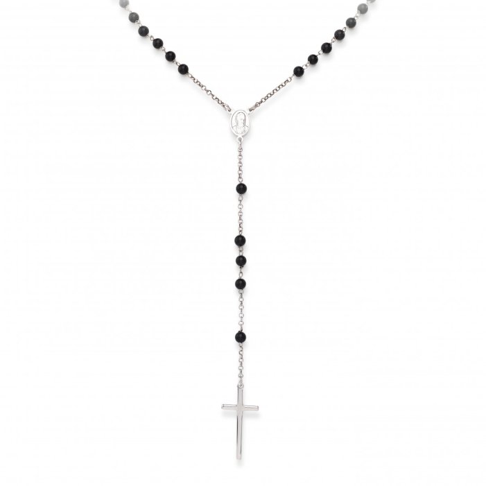 r12001200 CROBON40Cierny ruzencovy AMEN nahrdelnik 
