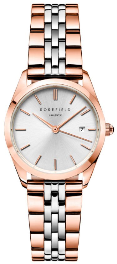 Hodinky ROSEFIELD THE ACE XS SILVER SUNRAY STEEL SILVER ROSE GOLD DUOTONE