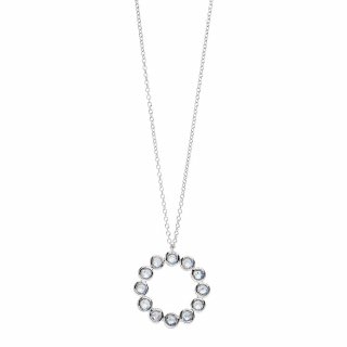 Halskette Bohemian 925 Sterlingsilber Mondstein hk8110 ms
