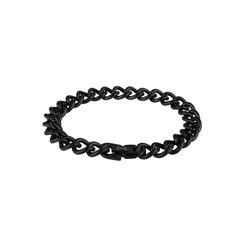 Pánsky náramok AZE JEWELS GOURMETTE SATIN - NOIR AZ-BM002-B-210