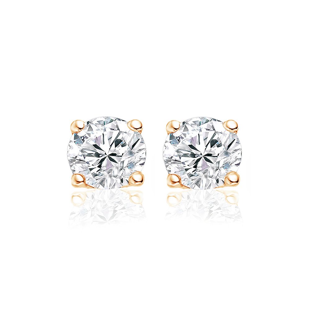 Náušnice NEW BLING with white round zirconia 9NB-0040