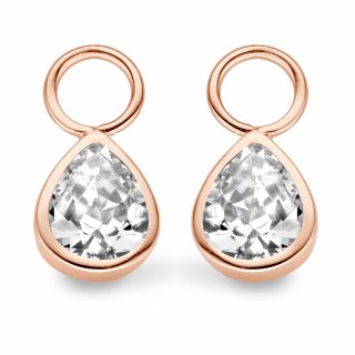 9NB 0216 Privesky na nausnice NEW BLING teardrop zirconia