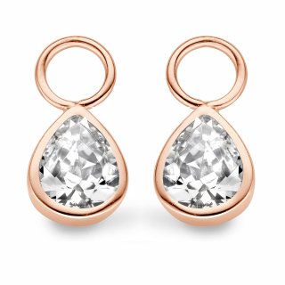 9NB 0216 Privesky na nausnice NEW BLING teardrop zirconia