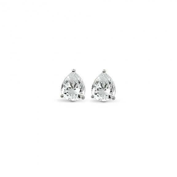 9NB 0014 Nausnice NEW BLING pearshape zirconia